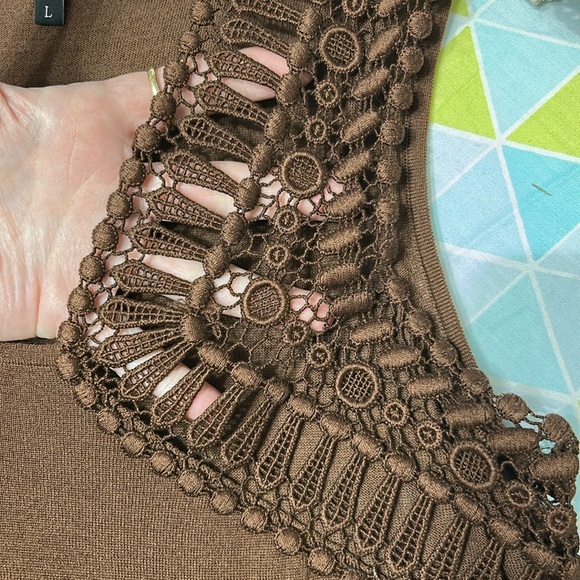 authentic GUCCI knit sleeveless tank top sweater v neck brown size Large - Picture 4 of 9